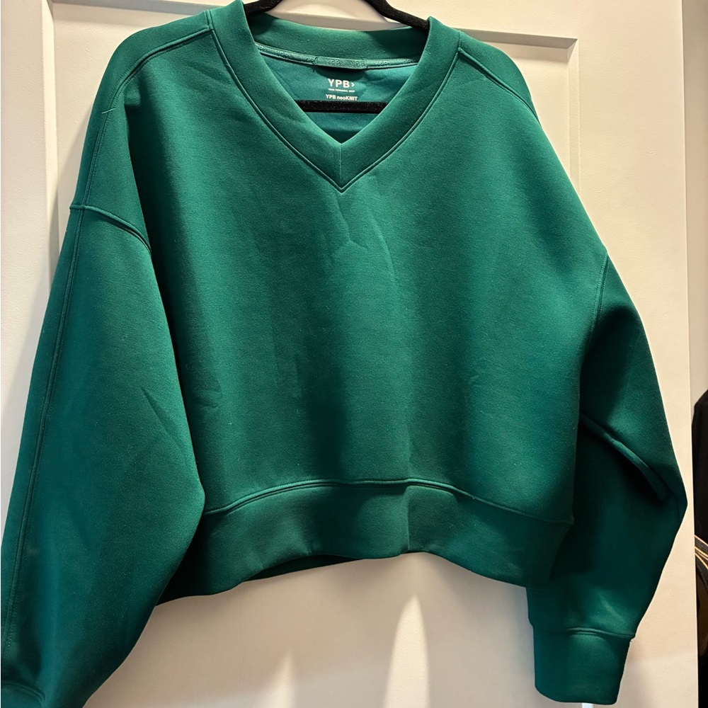 YPB Green V-Neck Sweatshirt